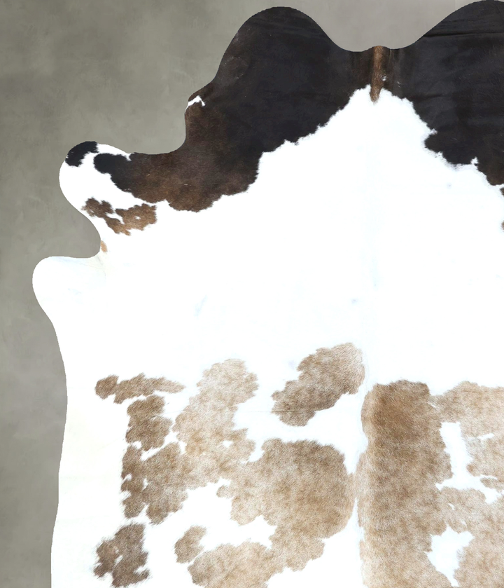 Chocolate and White X-Large Brazilian Cowhide Rug 7'11"H x 6'0"W #B18934 by Hudson Hides