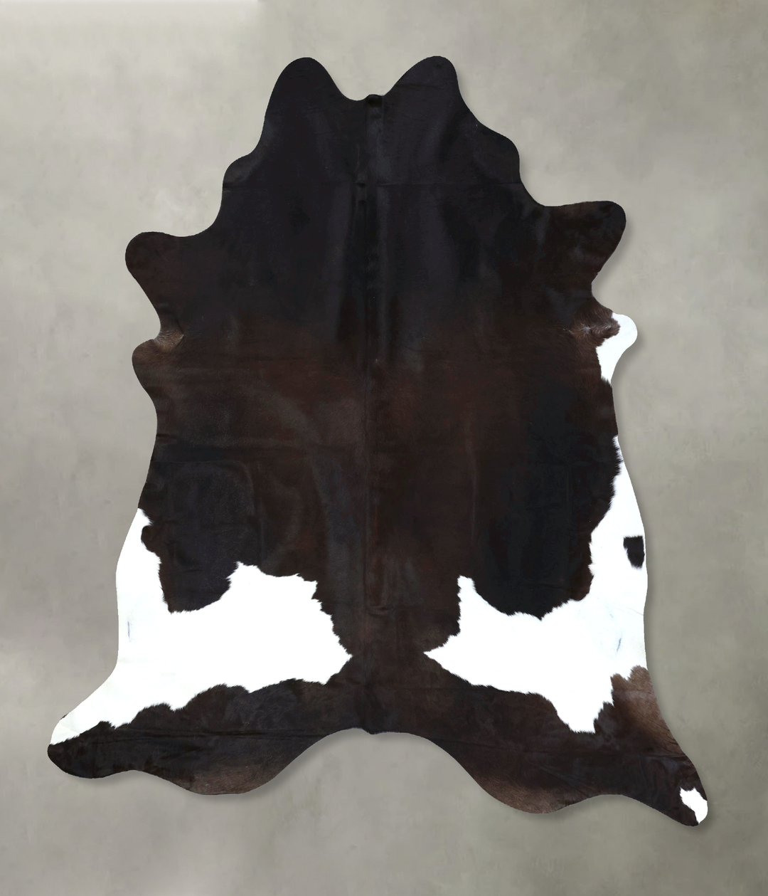 Chocolate and White XX-Large Brazilian Cowhide Rug 7'8"H x 7'0"W #B189