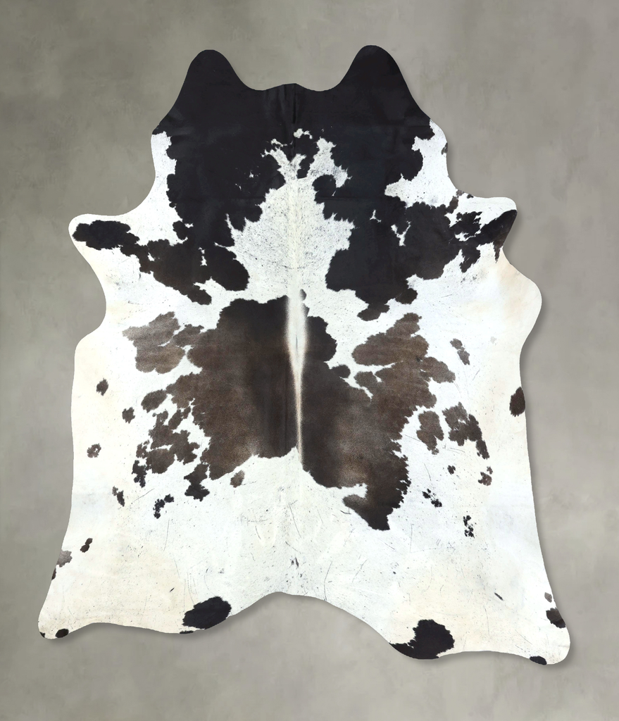 Chocolate and White XX-Large Brazilian Cowhide Rug 8'4"H x 7'0"W #B18937 by Hudson Hides
