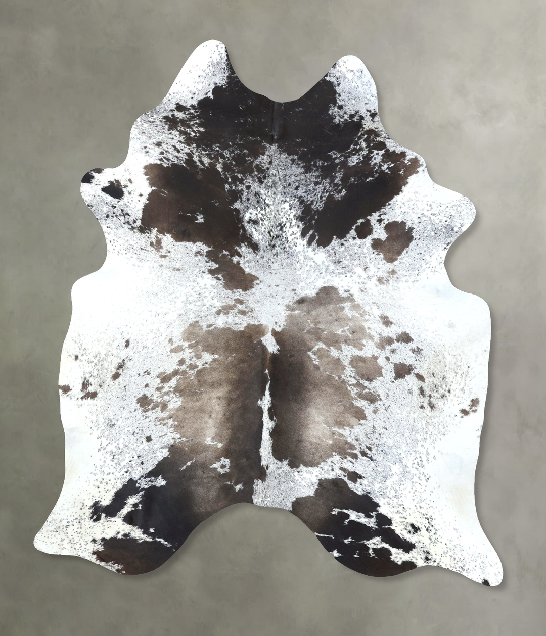 Chocolate and White X-Large Brazilian Cowhide Rug 8'1"H x 6'2"W #B1893