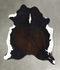 Chocolate and White XX-Large Brazilian Cowhide Rug 8'1