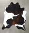 Chocolate and White XX-Large Brazilian Cowhide Rug 7'7