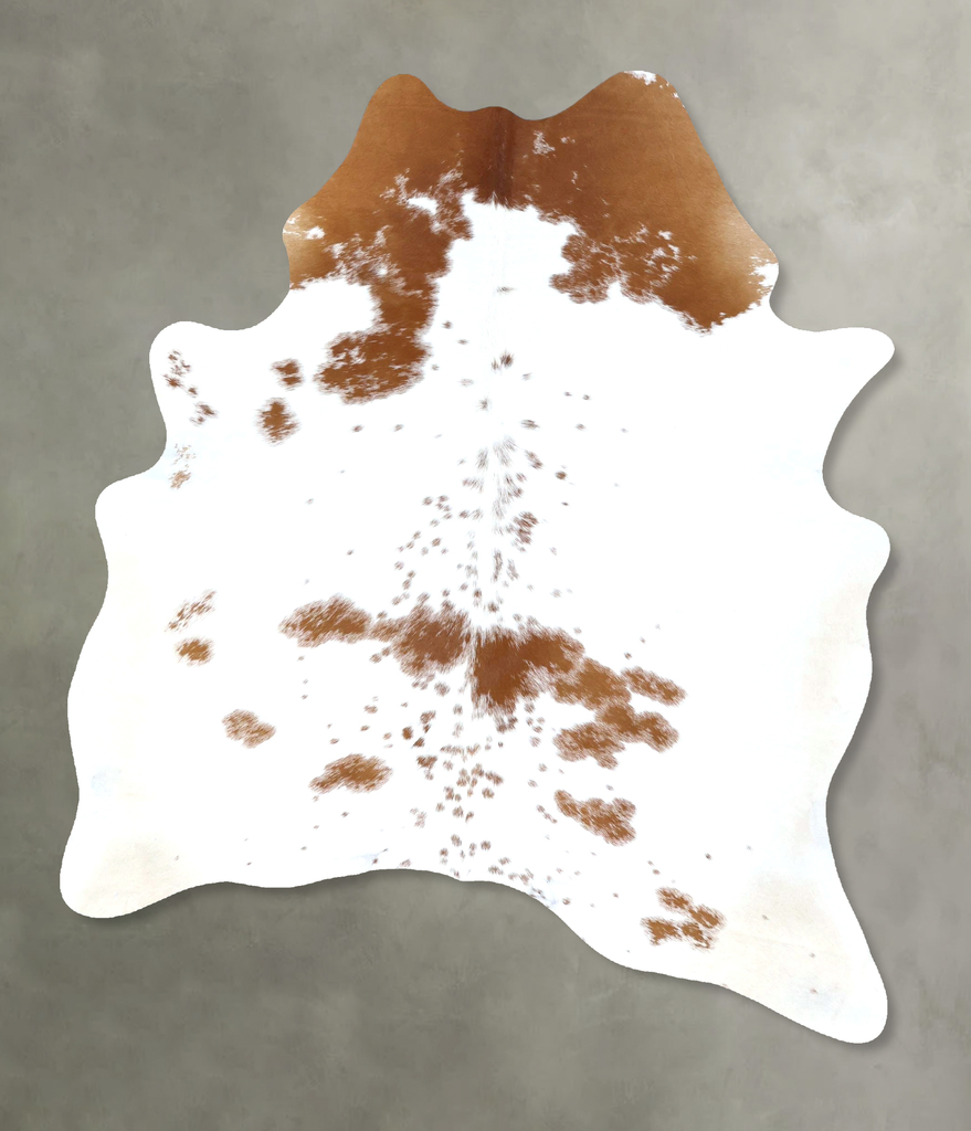 Brown and White Large Brazilian Cowhide Rug 7'0"H x 4'8"W #B18949 by Hudson Hides