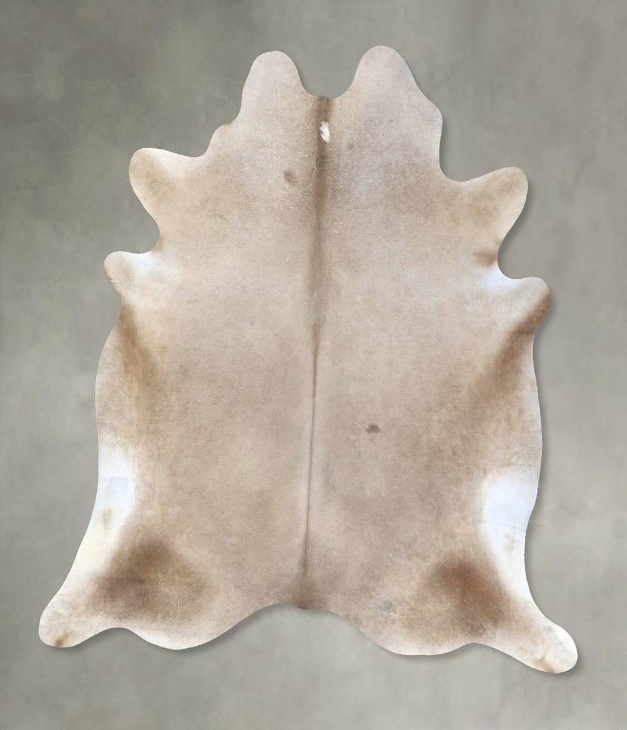 Taupe XX-Large Brazilian Cowhide Rug 7'6"H x 6'10"W #B18958 by Hudson Hides