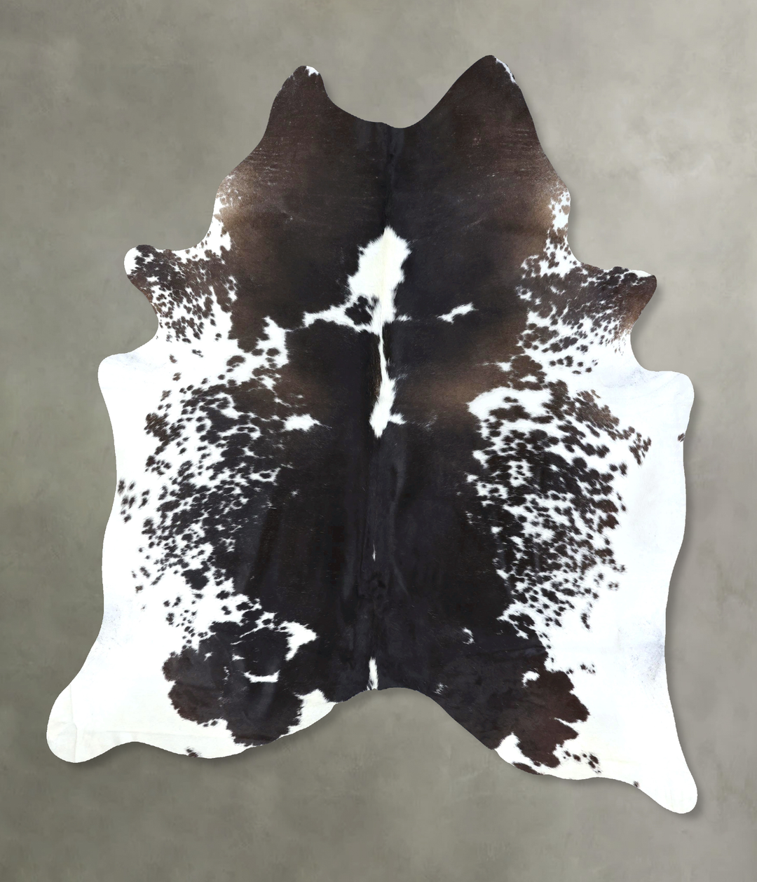 Chocolate and White XX-Large Brazilian Cowhide Rug 8'1"H x 6'7"W #B189