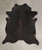 Solid Black XX-Large Brazilian Cowhide Rug 7'9