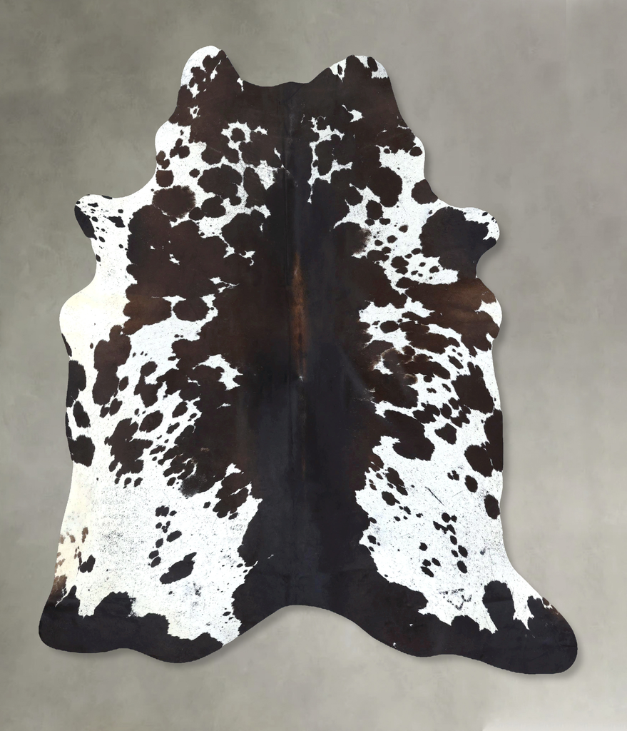 Chocolate and White XX-Large Brazilian Cowhide Rug 7'11"H x 6'8"W #B18992 by Hudson Hides