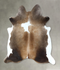 Chocolate and White X-Large Brazilian Cowhide Rug 7'5