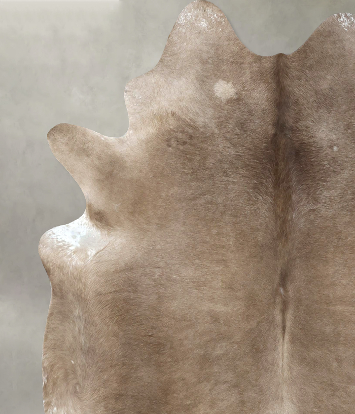 Taupe X-Large Brazilian Cowhide Rug 7'9"H x 6'5"W #B19005 by Hudson Hides