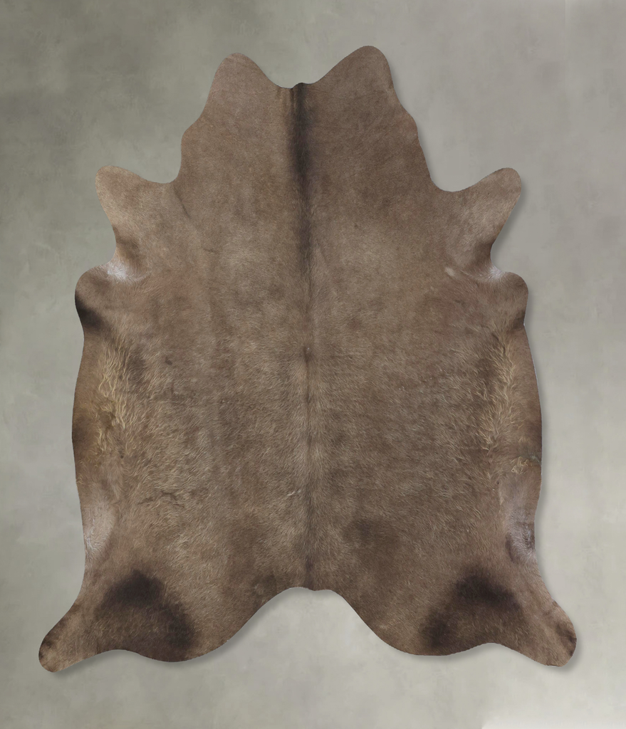 Taupe X-Large Brazilian Cowhide Rug 6'10"H x 6'9"W #B19006 by Hudson Hides