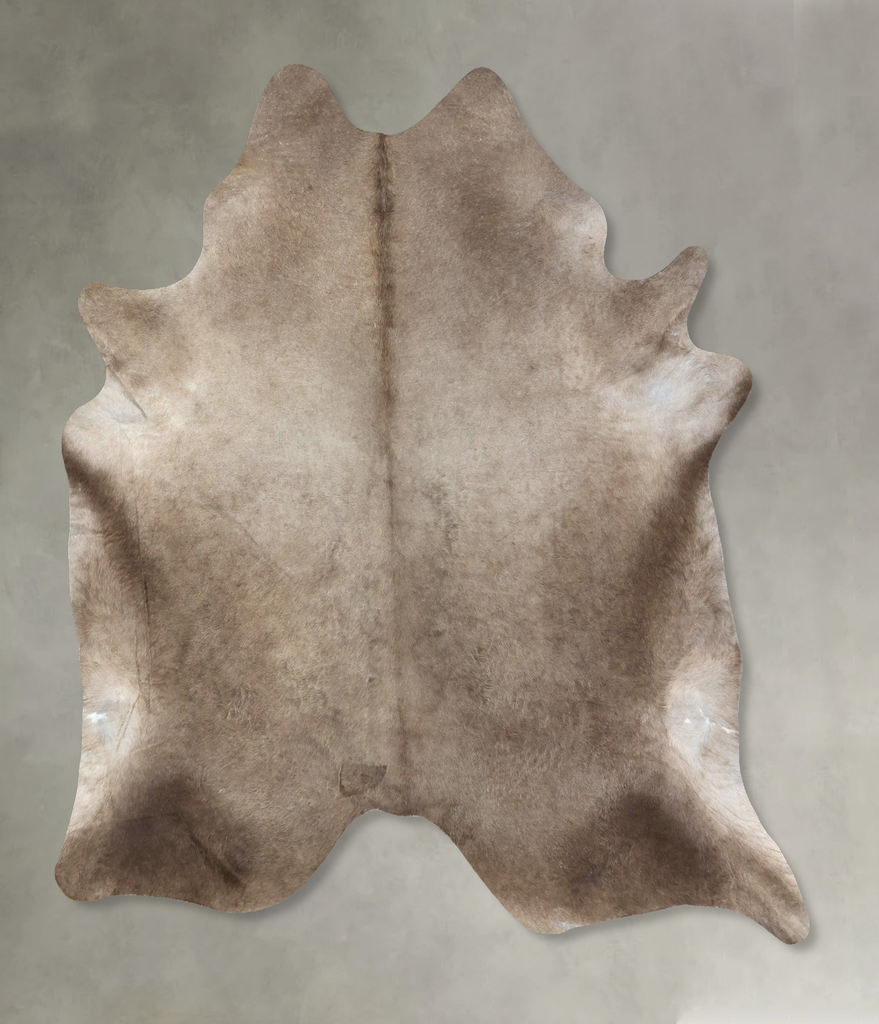 Taupe XX-Large Brazilian Cowhide Rug 7'9"H x 6'9"W #B19008 by Hudson Hides