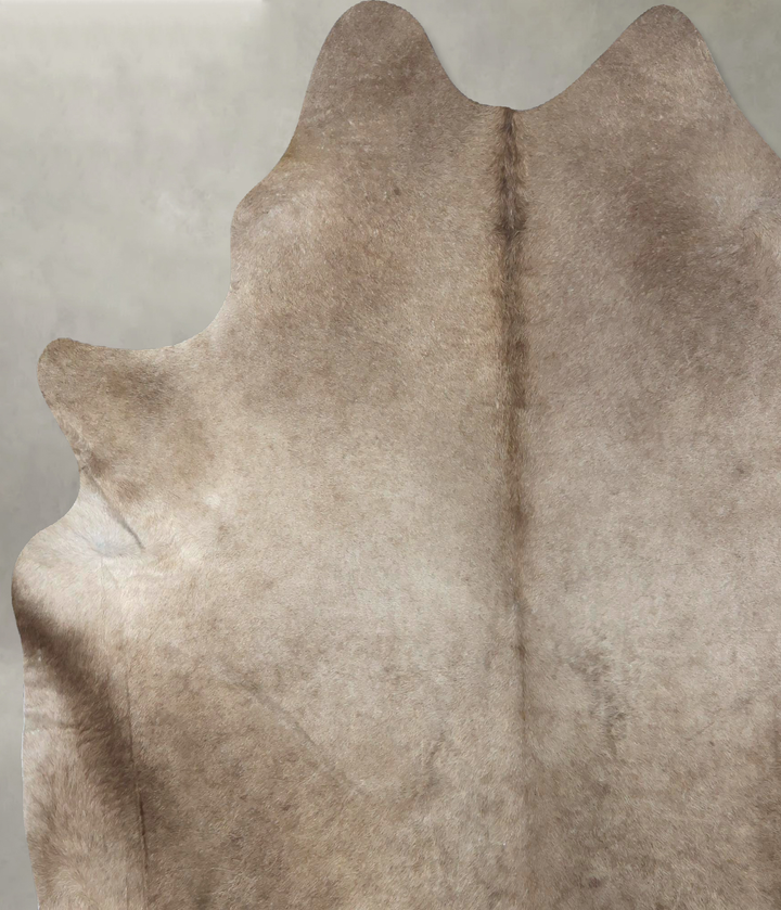 Taupe XX-Large Brazilian Cowhide Rug 7'9"H x 6'9"W #B19008 by Hudson Hides
