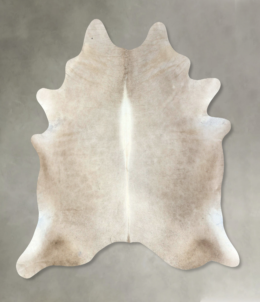 Champagne X-Large Brazilian Cowhide Rug 7'4"H x 6'7"W #B19010 by Hudson Hides