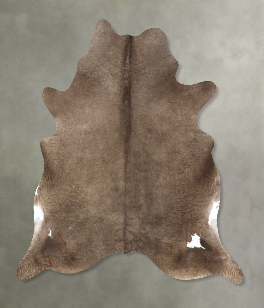 Taupe XX-Large Brazilian Cowhide Rug 7'9"H x 6'10"W #B19013 by Hudson Hides