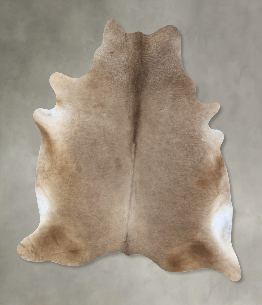 Champagne XX-Large Brazilian Cowhide Rug 7'8"H x 6'7"W #B19015 by Hudson Hides