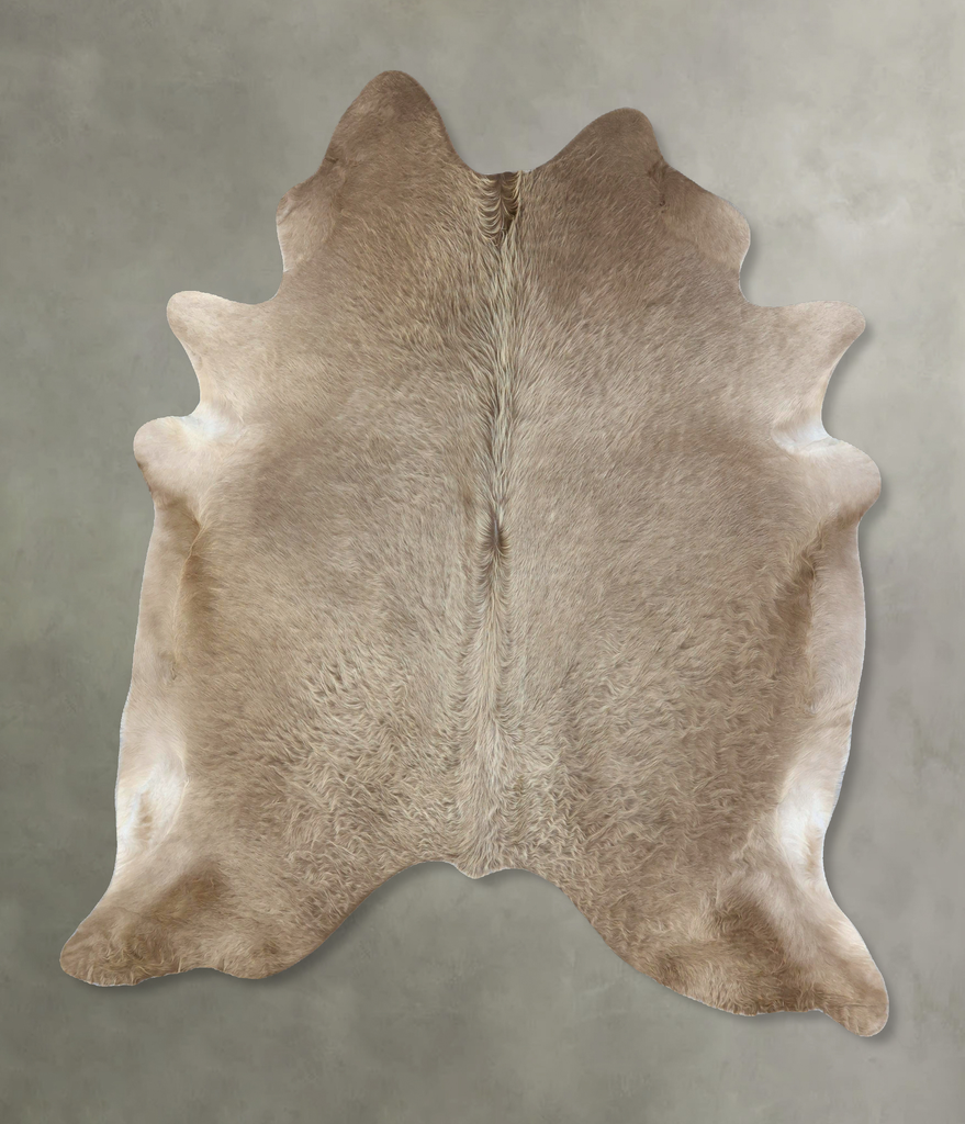 Champagne X-Large Brazilian Cowhide Rug 7'5"H x 6'8"W #B19017 by Hudson Hides
