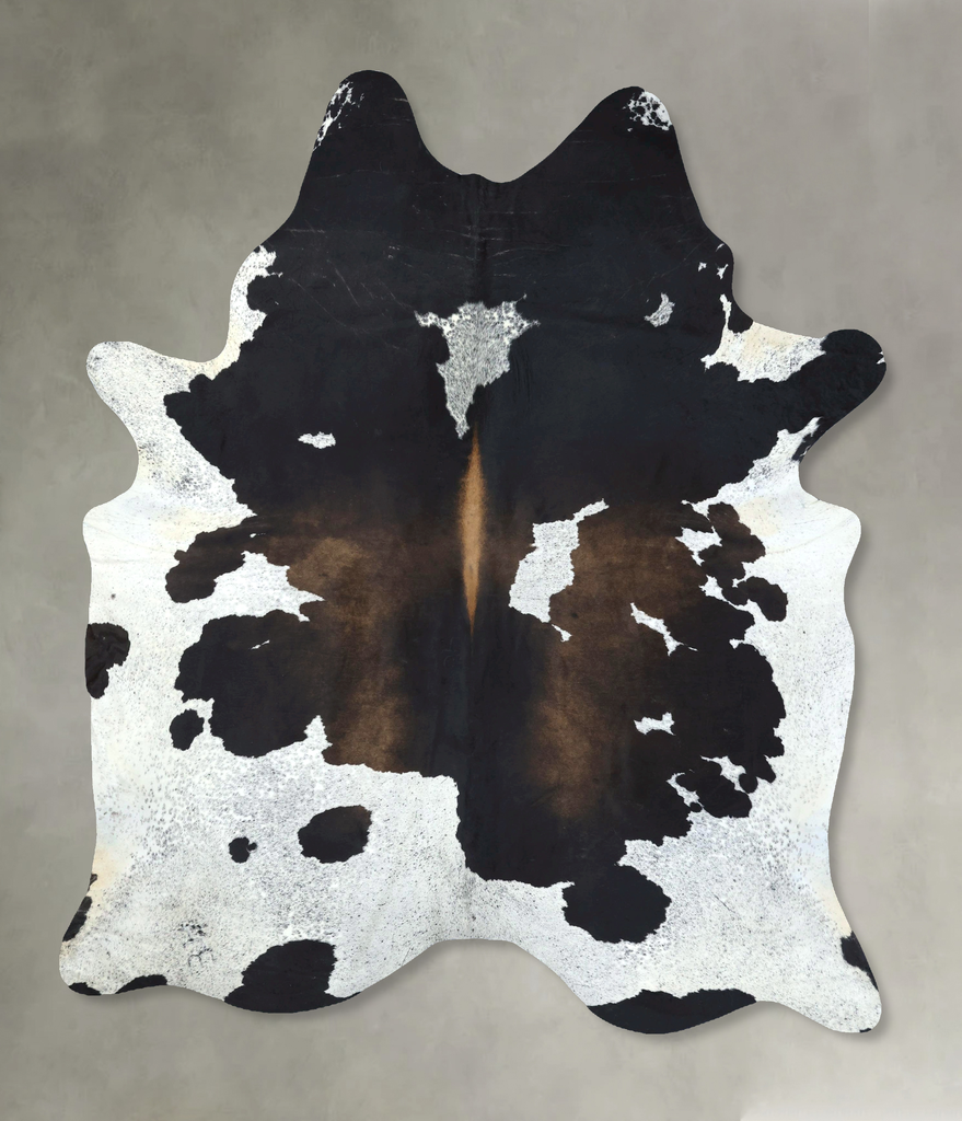 Chocolate and White XX-Large Brazilian Cowhide Rug 8'7"H x 6'8"W #B19020 by Hudson Hides