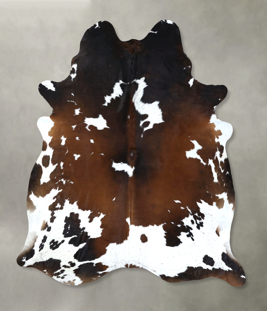 Chocolate and White XX-Large Brazilian Cowhide Rug 8'10"H x 7'4"W #B19022 by Hudson Hides