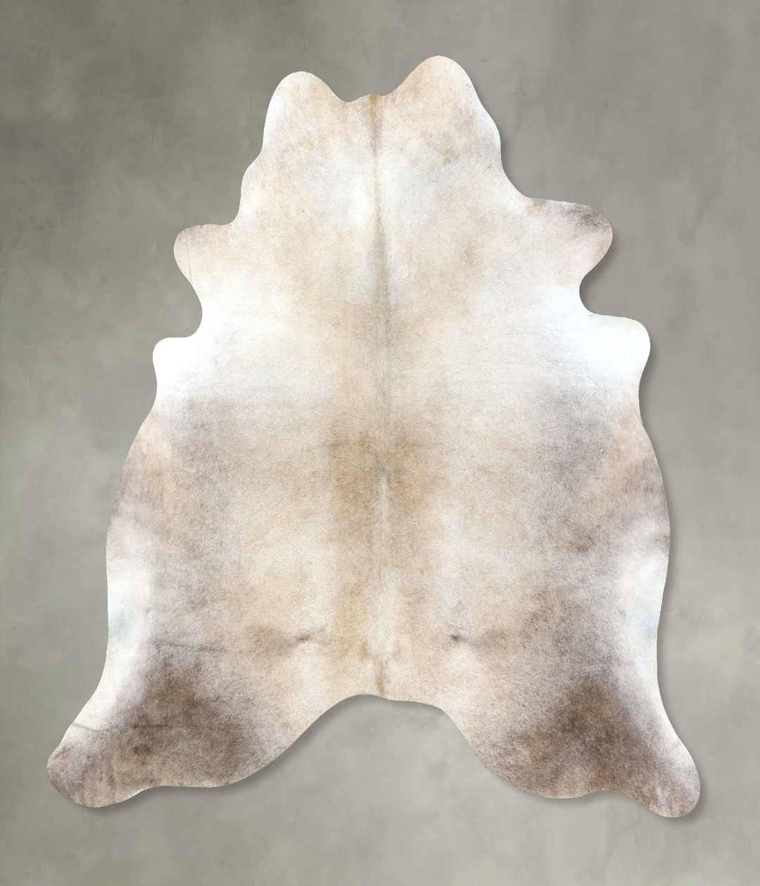 Grey with Beige X-Large Brazilian Cowhide Rug 7'4"H x 6'10"W #B19024 b