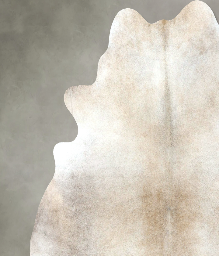 Grey with Beige X-Large Brazilian Cowhide Rug 7'4"H x 6'10"W #B19024 by Hudson Hides