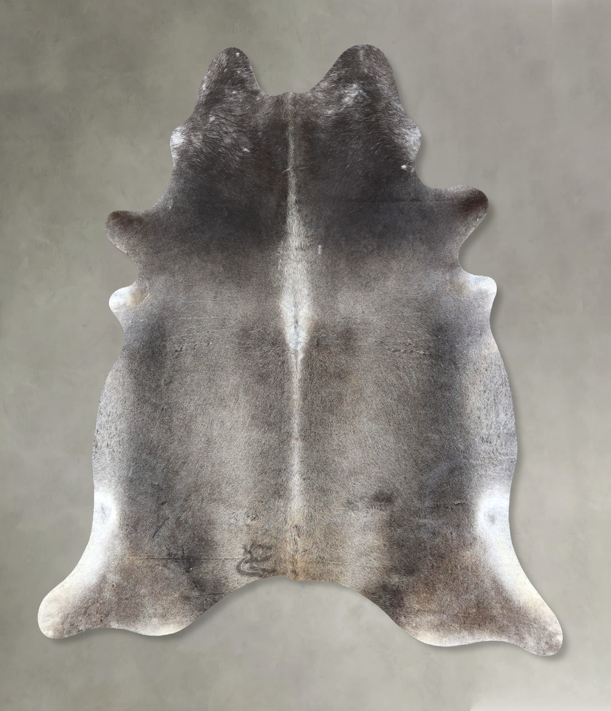 Medium Grey XX-Large Brazilian Cowhide Rug 7'9"H x 6'6"W #B19025 by Hudson Hides