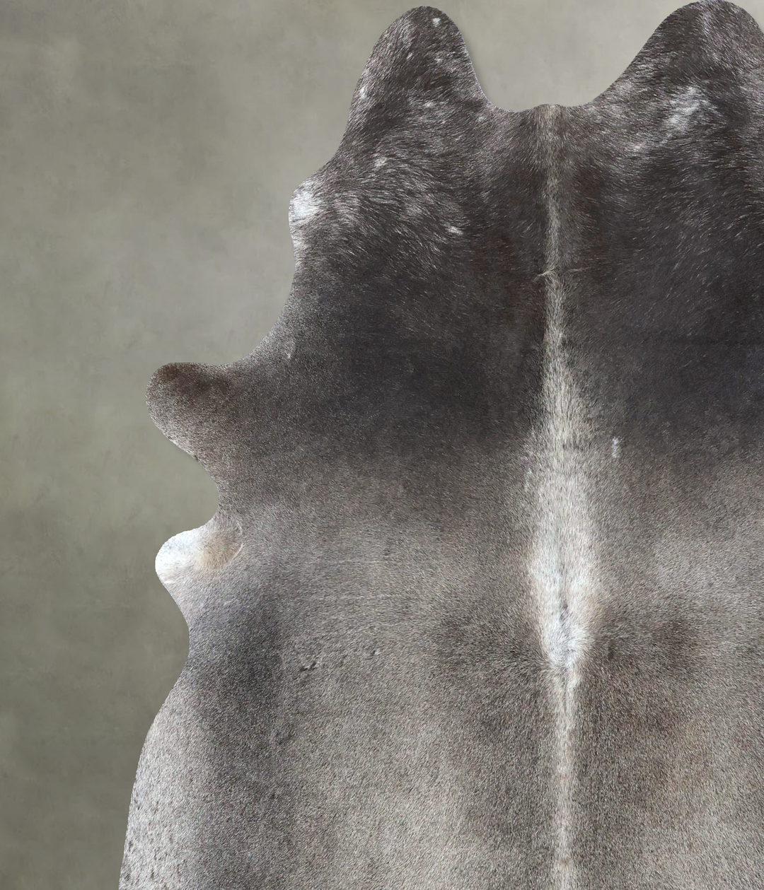 Medium Grey XX-Large Brazilian Cowhide Rug 7'9"H x 6'6"W #B19025 by Hu