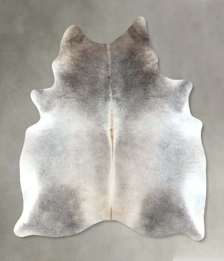 Grey with Beige X-Large Brazilian Cowhide Rug 7'6"H x 6'2"W #B19026 by Hudson Hides