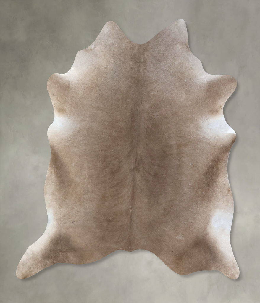Taupe X-Large Brazilian Cowhide Rug 6'9"H x 6'2"W #B19029 by Hudson Hides
