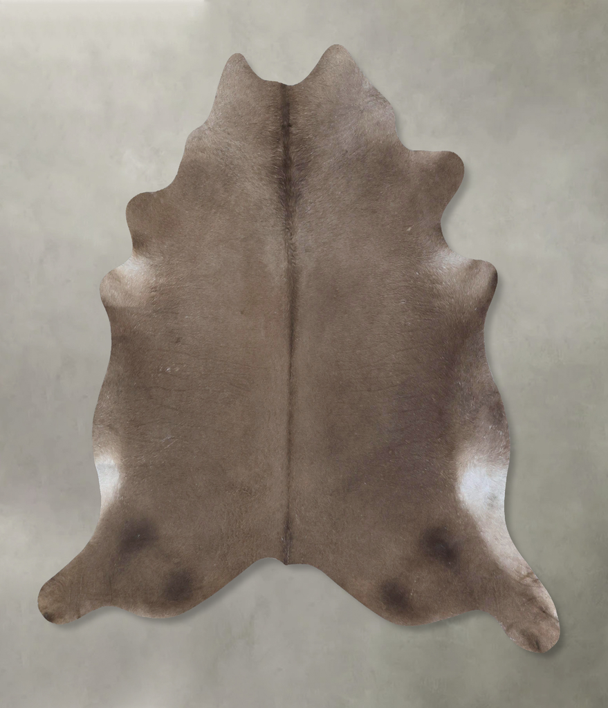 Taupe XX-Large Brazilian Cowhide Rug 7'4"H x 7'0"W #B19030 by Hudson Hides