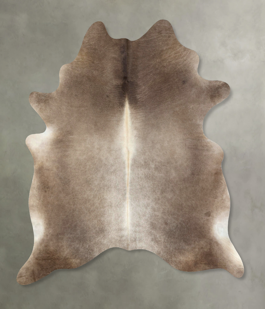 Taupe X-Large Brazilian Cowhide Rug 7'6"H x 6'2"W #B19031 by Hudson Hides