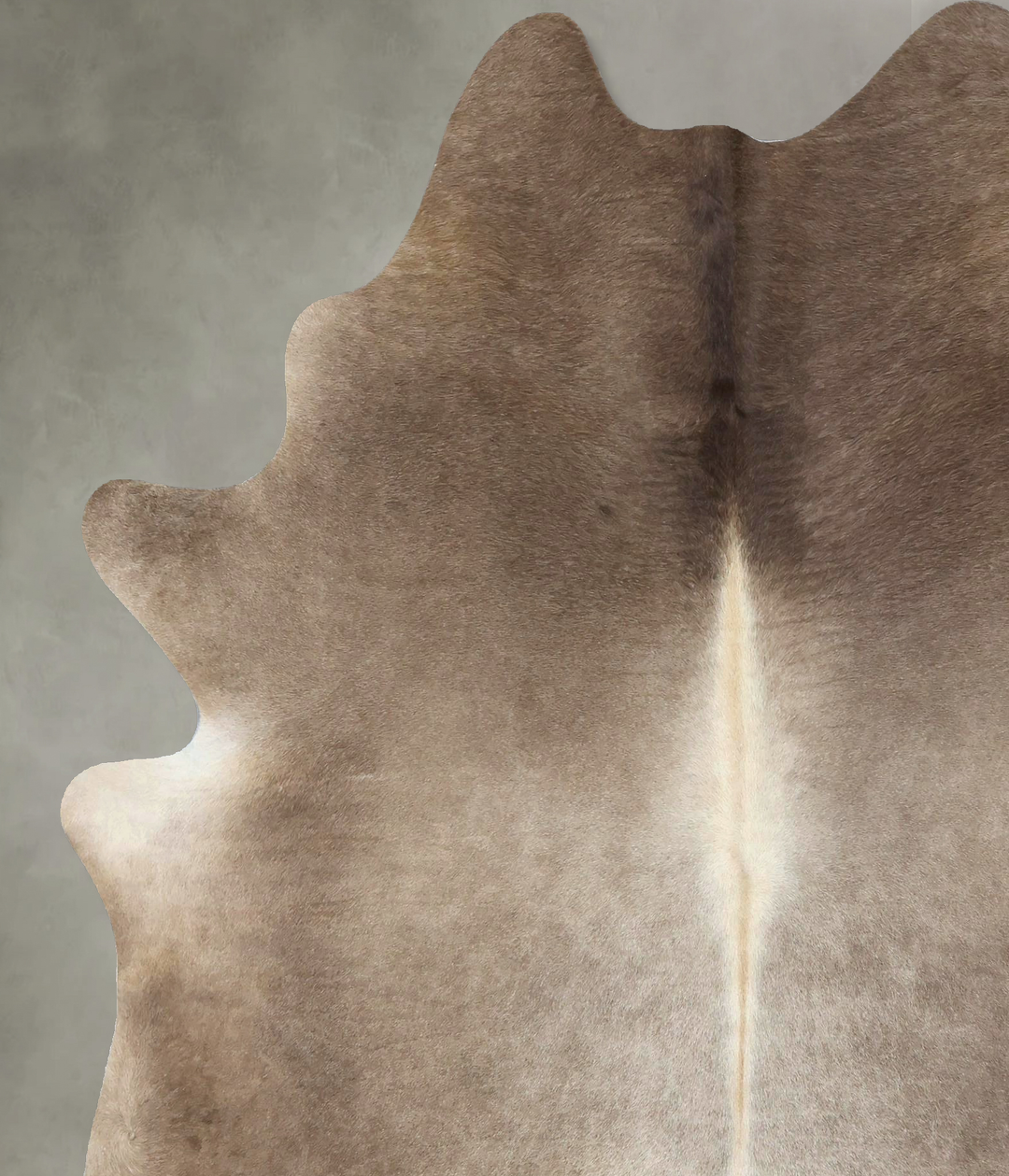 Taupe X-Large Brazilian Cowhide Rug 7'6"H x 6'2"W #B19031 by Hudson Hi