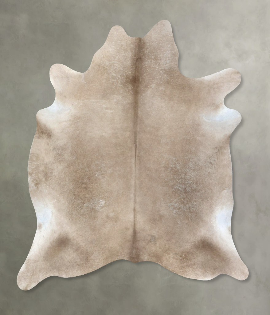 Champagne X-Large Brazilian Cowhide Rug 6'9"H x 6'4"W #B19039 by Hudson Hides