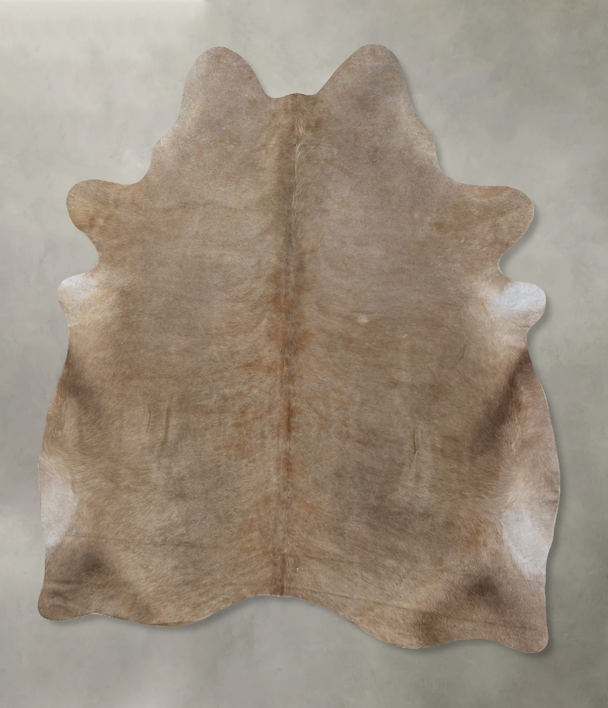 Taupe X-Large Brazilian Cowhide Rug 7'1"H x 5'9"W #B19048 by Hudson Hides