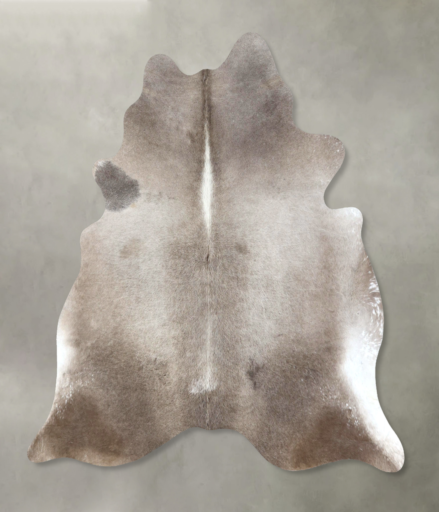 Taupe X-Large Brazilian Cowhide Rug 6'11"H x 6'9"W #B19051 by Hudson Hides