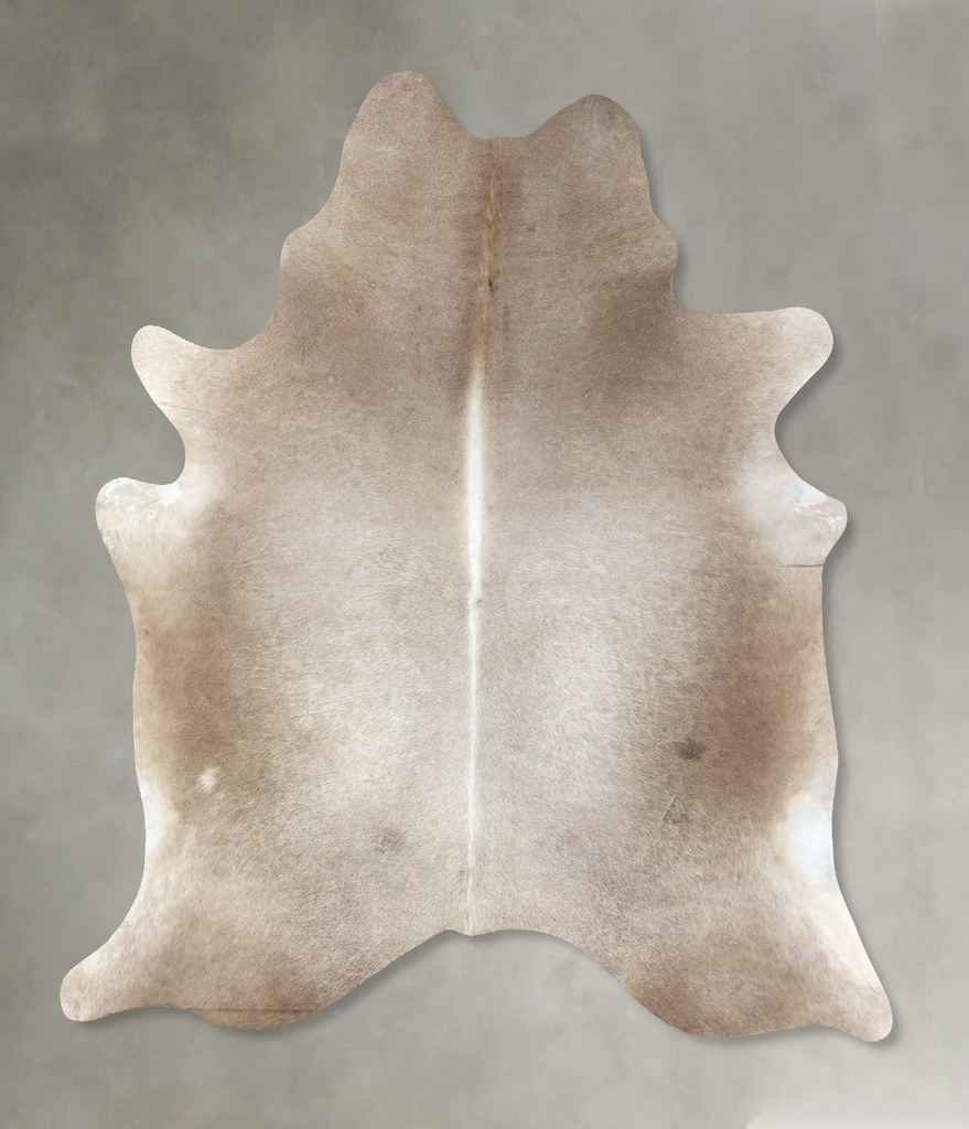Taupe X-Large Brazilian Cowhide Rug 7'2"H x 6'5"W #B19052 by Hudson Hides