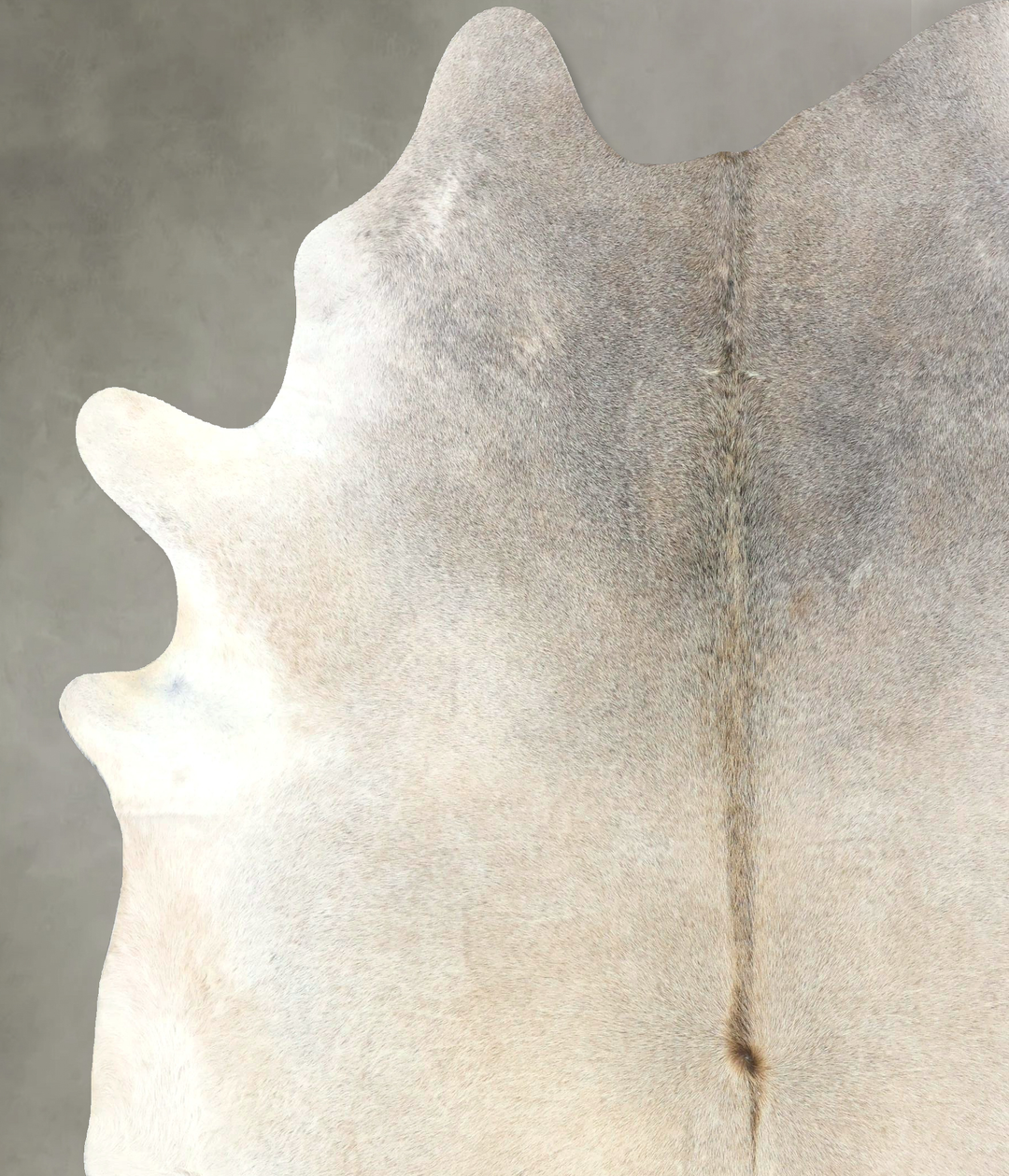 Grey with Beige XX-Large Brazilian Cowhide Rug 8'8"H x 7'2"W #B19058 b