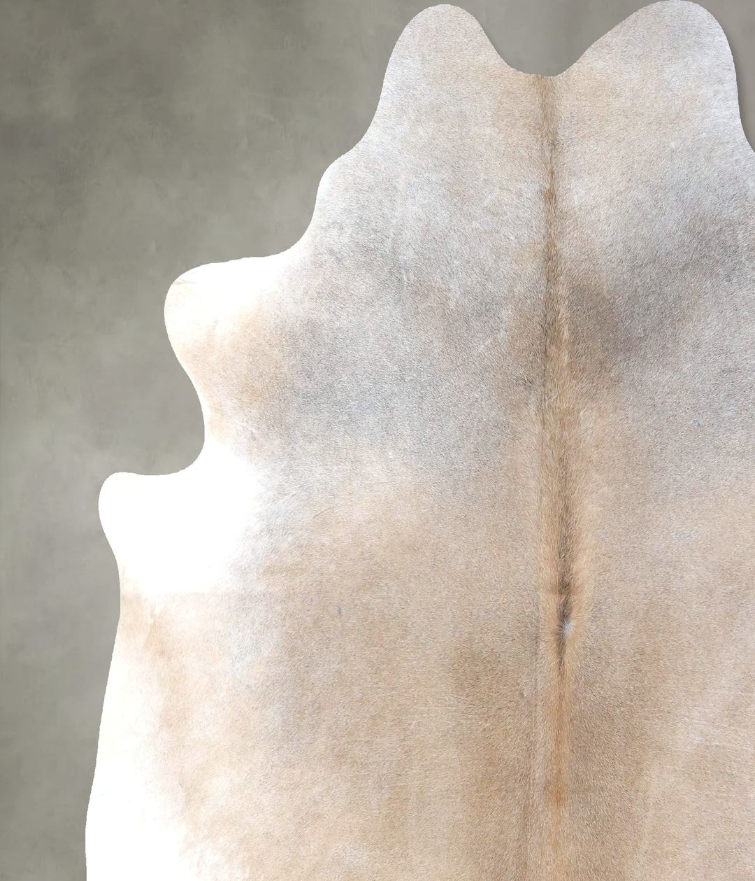 Grey with Beige XX-Large Brazilian Cowhide Rug 7'7"H x 7'0"W #B19065 b
