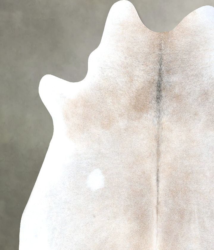 Grey with Beige XX-Large Brazilian Cowhide Rug 8'2"H x 6'11"W #B19067 by Hudson Hides