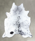 Salt and Pepper Black X-Large Brazilian Cowhide Rug 6'11"H x 6'0"W #B19071 by Hudson Hides