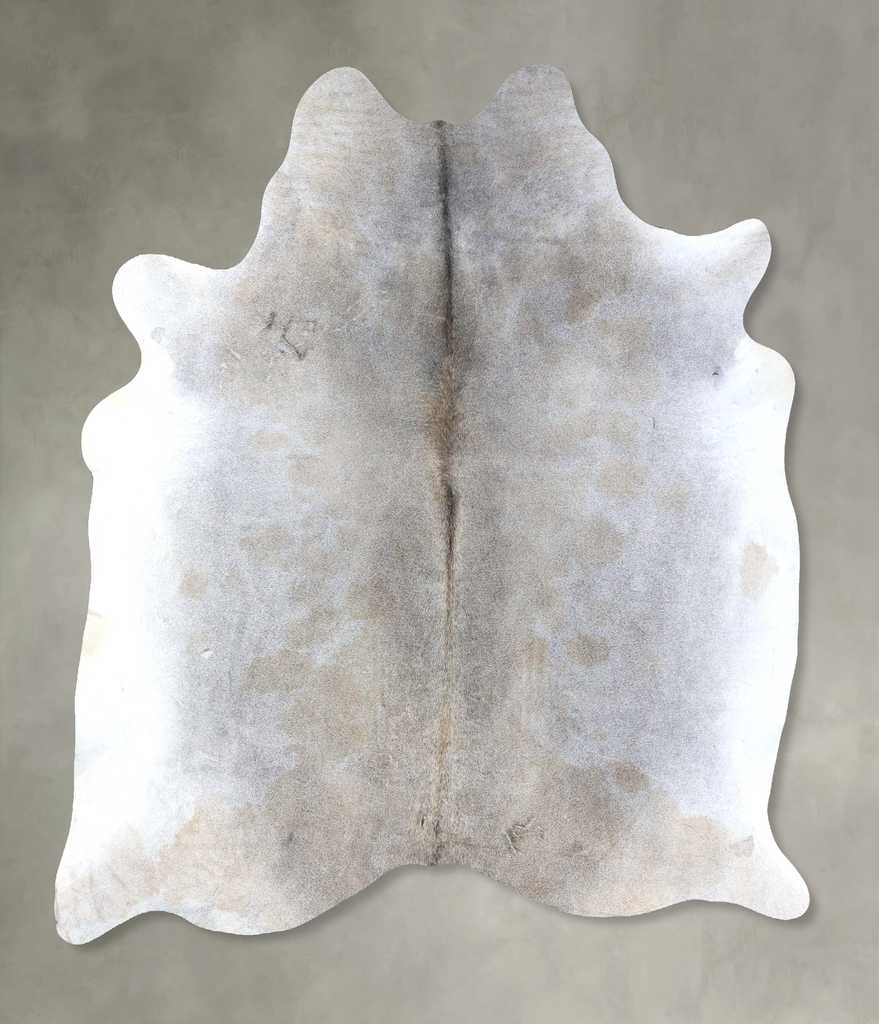 Grey with Beige XX-Large Brazilian Cowhide Rug 7'4"H x 6'10"W #B19074 by Hudson Hides