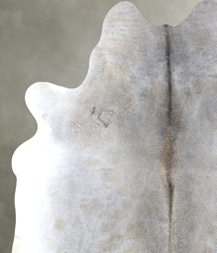 Grey with Beige XX-Large Brazilian Cowhide Rug 7'4"H x 6'10"W #B19074 by Hudson Hides