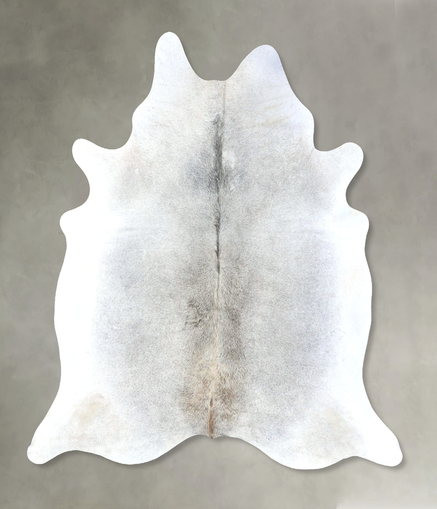 Grey with Beige XX-Large Brazilian Cowhide Rug 7'10"H x 7'0"W #B19075 by Hudson Hides
