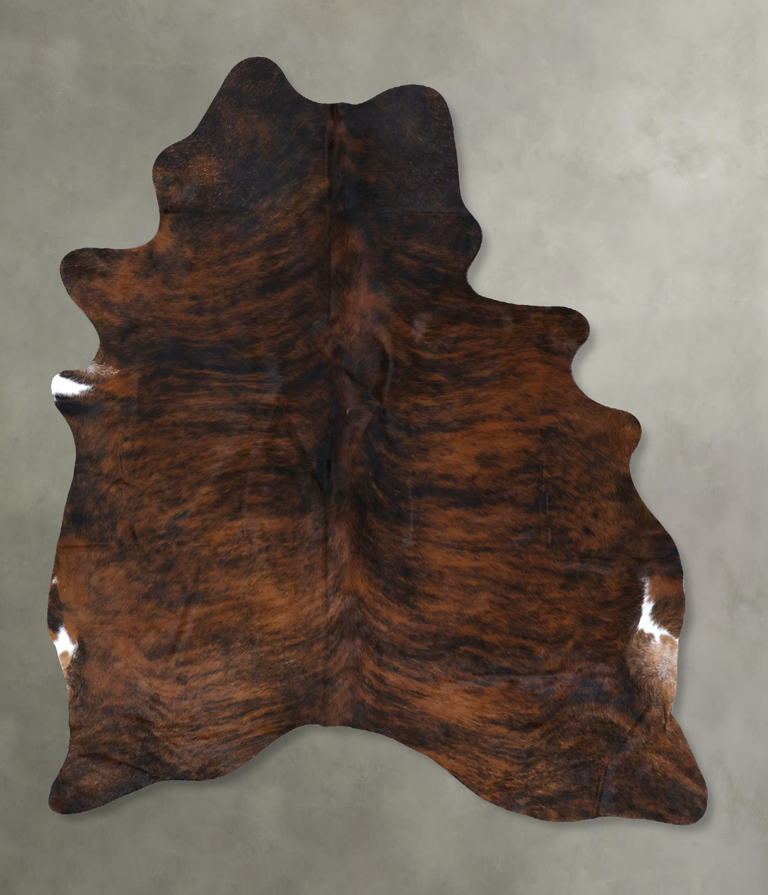 Dark Brindle X-Large Brazilian Cowhide Rug 7'3"H x 5'8"W #B19079 by Hu