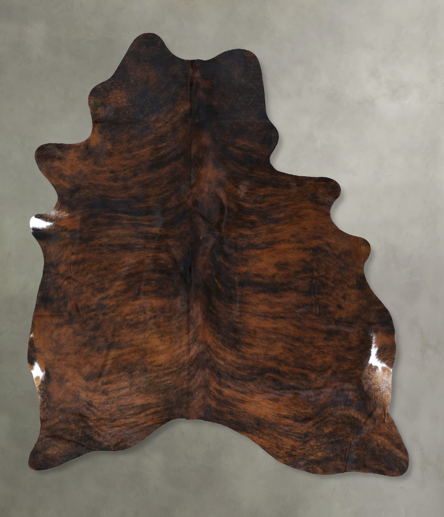 Dark Brindle X-Large Brazilian Cowhide Rug 7'3"H x 5'8"W #B19079 by Hudson Hides