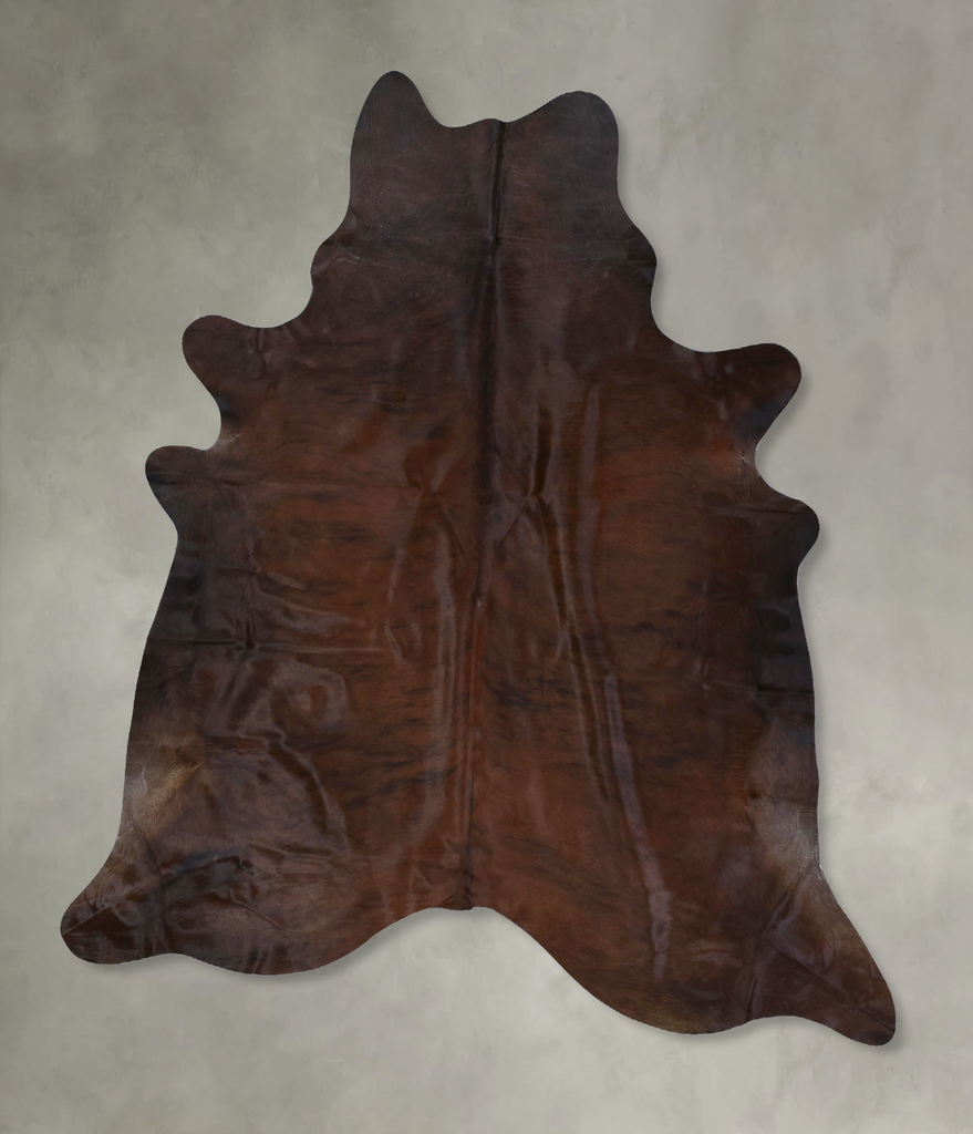 Dark Brindle X-Large Brazilian Cowhide Rug 7'7"H x 6'6"W #B19080 by Hudson Hides