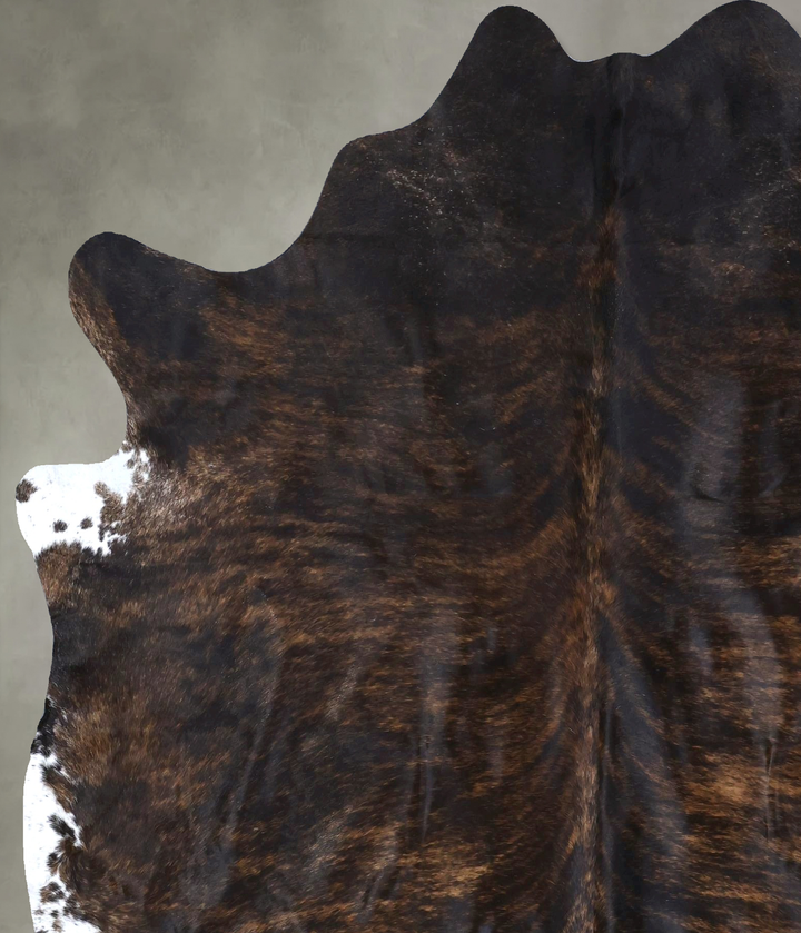 Dark Brindle X-Large Brazilian Cowhide Rug 6'11"H x 6'1"W #B19082 by Hudson Hides