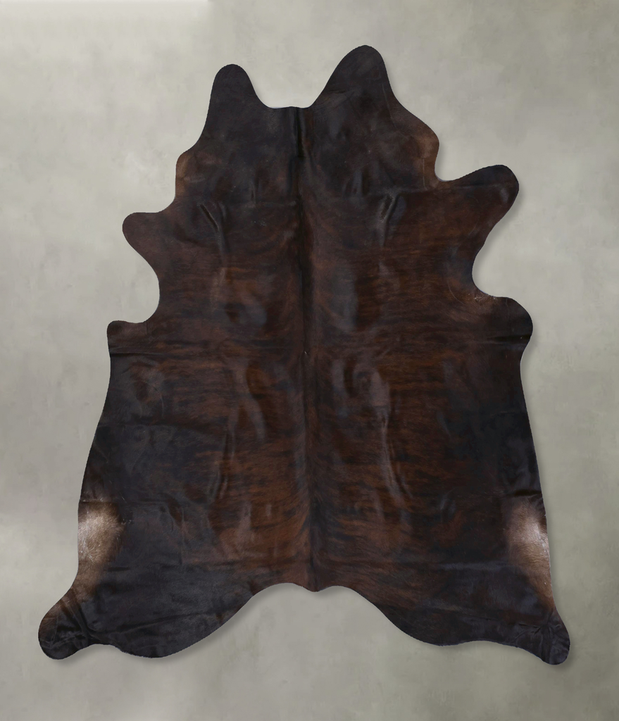 Dark Brindle X-Large Brazilian Cowhide Rug 6'10"H x 6'1"W #B19083 by Hudson Hides