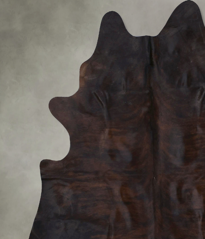 Dark Brindle X-Large Brazilian Cowhide Rug 6'10"H x 6'1"W #B19083 by Hudson Hides