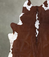 Hereford X-Large Brazilian Cowhide Rug 7'4"H x 6'6"W #B19087 by Hudson Hides