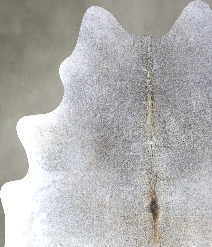 Medium Grey Large Brazilian Cowhide Rug 6'8"H x 5'1"W #B19095 by Hudson Hides